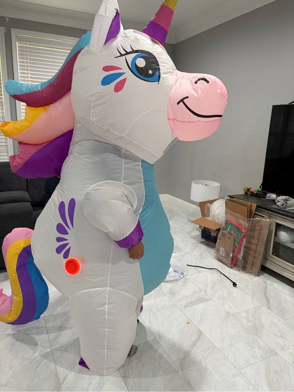 My Little Pony Inflatable Unicorn Costume - White, Pink, Purple, Blue, Yellow